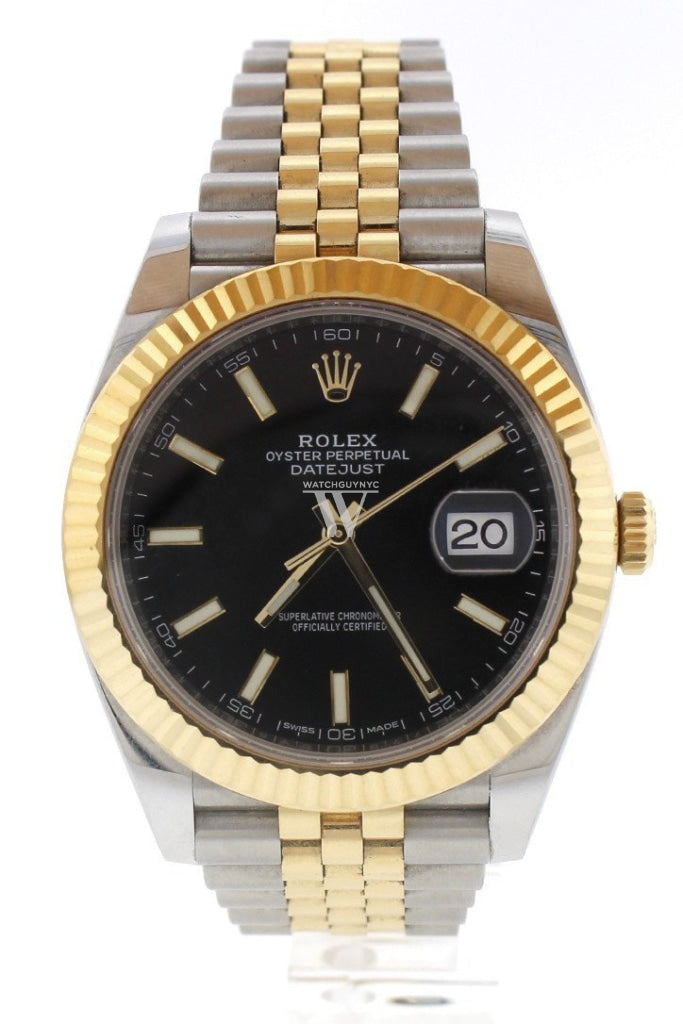 Rolex Datejust 41 Black Dial 18K Yellow Gold And Steel Watch 126333 Pre-Owned-Watches