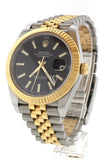 Rolex Datejust 41 Black Dial 18K Yellow Gold And Steel Watch 126333 Pre-Owned-Watches