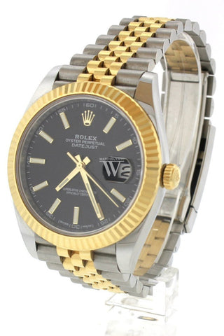 お中元 お歳暮 お年賀 夏 冬 年末年始のご挨拶 ギフト 通販な ROLEX 126333 Mens Watch Steel Gold Dial Black 41 Datejust 個人装備