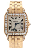 Cartier Santos Demoiselle 18Kt Rose Gold Diamond Large Ladies Watch Pre-Owned-Watches