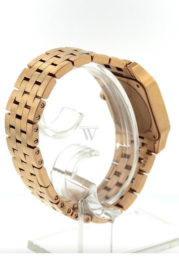 Cartier Santos Demoiselle 18Kt Rose Gold Diamond Large Ladies Watch Pre-Owned-Watches
