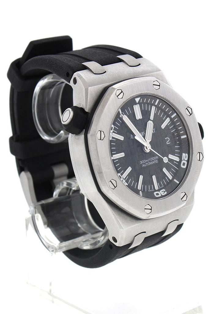 Audemars Piguet Royal Oak Offshore Diver Black Dial Black Rubber Men's  Watch 15710STOOA002CA01 - Watches, Royal Oak - Jomashop
