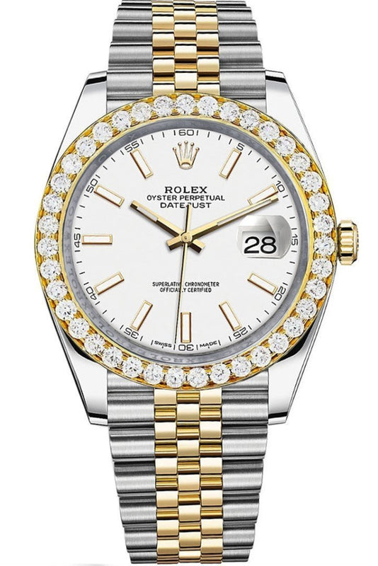 Custom Diamond Bezel Rolex 126333 Datejust 41 Jubilee WatchGuyNYC