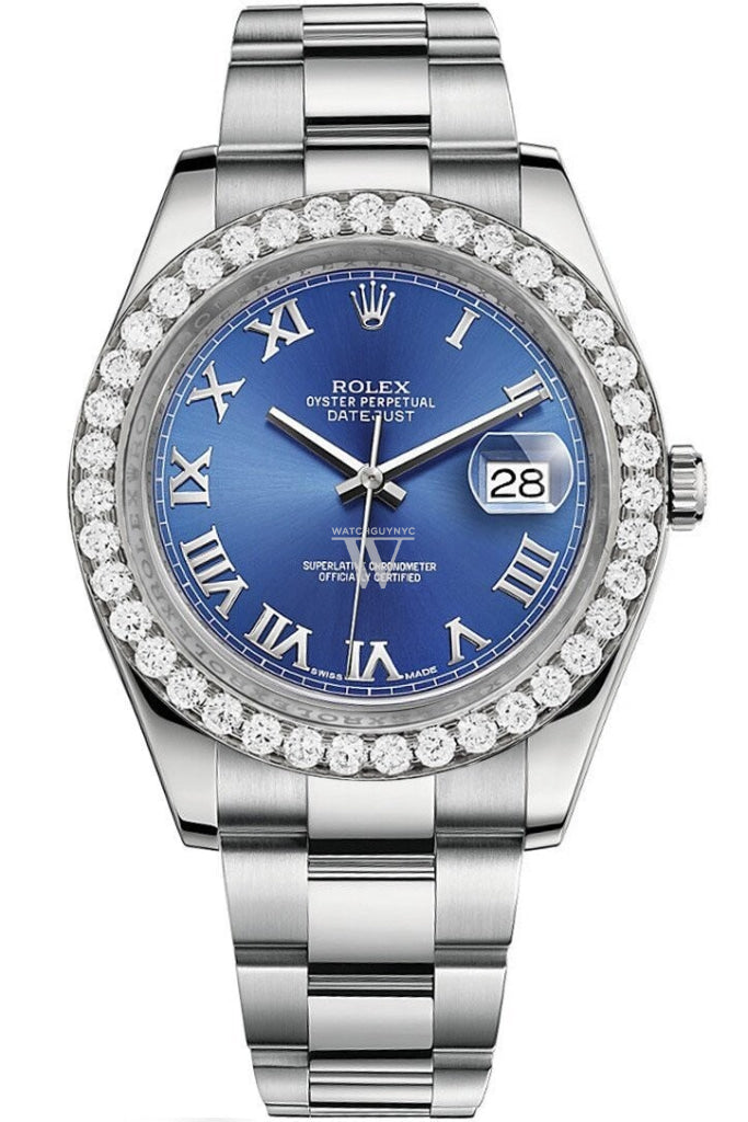 Rolex watch with blue face online