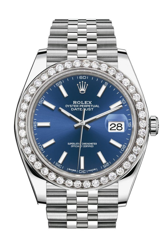 Rolex datejust 41mm blue dial jubilee diamond Clearance
