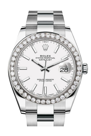 Datejust 41mm white dial on sale