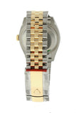 Custom Diamond Bezel Rolex Datejust 36 White Roman Dial Jubilee Yellow Gold Two Tone Watch 126203