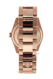 Rolex Day-Date 36 Pink Roman Dial Fluted Bezel Oyster Everose Gold Watch 118235