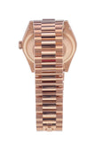 Rolex Day-Date 36 Chocolate Dial Fluted Bezel President Everose Gold Watch 118235