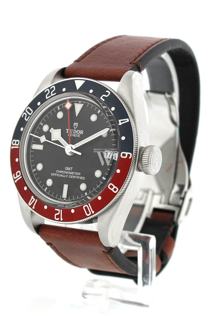 Tudor Black Bay Automatic Dial Mens Gmt Brown Leather Watch 79830Rb