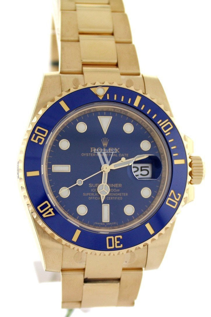 tråd bremse komme ud for ROLEX Submariner Blue Dial Gold and Steel Watch 116618LB 116618 |  WatchGuyNYC