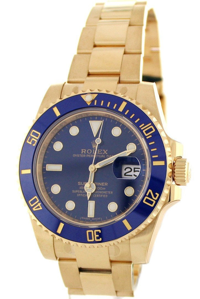 tråd bremse komme ud for ROLEX Submariner Blue Dial Gold and Steel Watch 116618LB 116618 |  WatchGuyNYC