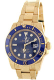 Rolex Submariner Date 40 Blue Dial 18K Yellow Gold Mens Watch 116618