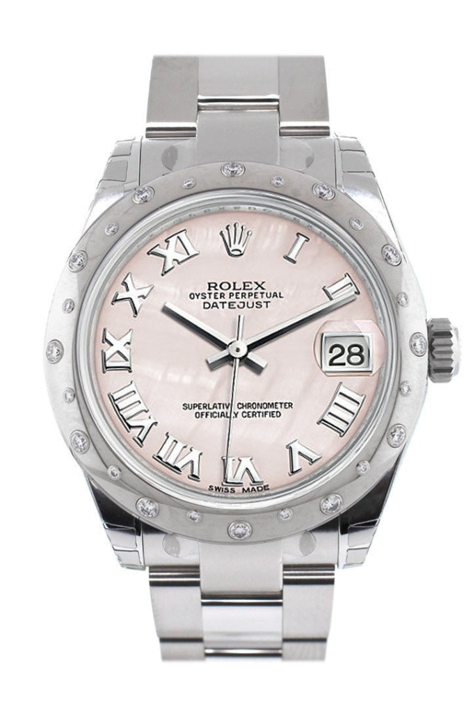Rolex Datejust 31 Pink Mother Of Pearl Dial Diamond Bezel Ladies Watch 178344 / None