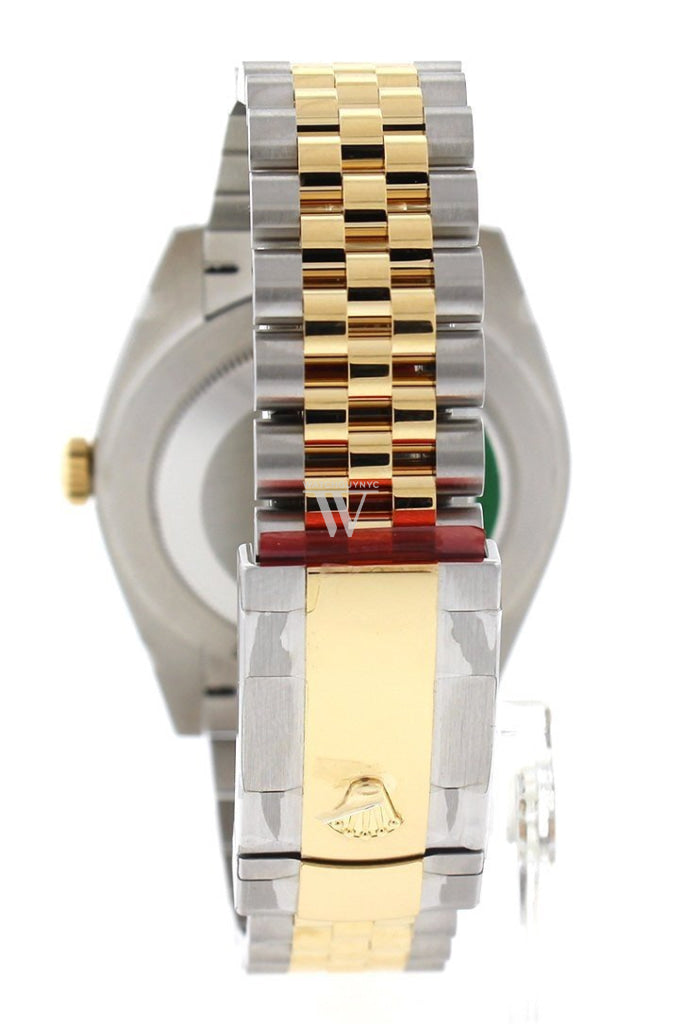 Rolex Datejust 41 Mother Of Pearl Diamond Dial Fluted Bezel 18K Yellow Gold Jubilee Mens Watch