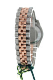 Rolex Datejust 31 White Mother Of Pearl Roman Dial Diamond Bezel 18K Rose Gold Two Tone Jubilee