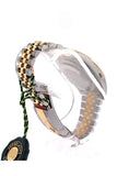 Rolex Datejust 31 Black Mother Of Pearl Diamonds Dial Diamond Bezel 18K Gold Two Tone Jubilee Ladies