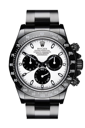 Rolex Black-Pvd Cosmograph Daytona White Dial Stainless Steel Black Boc Coating Oyster Mens Watch